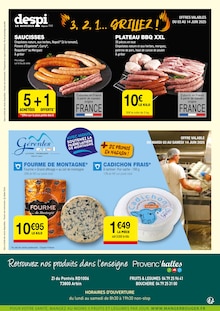 Catalogue Provenc’halles à Arbin cette semaine, valable du 03/06/2025 au 16/06/2025 Prospectus Provenc’halles à Arbin, "Cet été, tout pour se régaler !", 2 pages de promos valables du 03/06/2025 au 16/06/2025