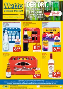 Coca Cola im Netto Marken-Discount Prospekt "DER ORT, AN DEM DU IMMER AUSGEZEICHNETE PREISE FINDEST." mit 2 Seiten (Nettetal)