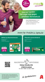 Aktueller mea - meine apotheke Prospekt "Unsere September-Angebote" Seite 1 von 4 Seiten für Krefeld