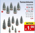 Tannenbäume beschneit 5er-Set Angebote bei Zimmermann Emden für 1,99 €