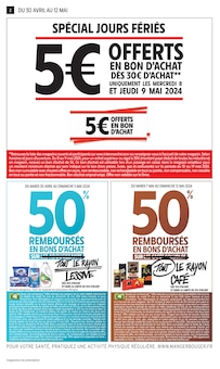 Prospectus Intermarché de la semaine "50% REMBOURSÉS EN BONS D'ACHAT SUR TOUT LE RAYON LESSIVE" avec 2 pages, valide du 30/04/2024 au 12/05/2024 pour Vincennes et alentours