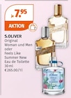 Original Woman und Men oder Feels Like Summer New Eau de Toilette von S.OLIVER im aktuellen Müller Prospekt