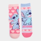 Lot 2 chaussettes d'intérieur Stitch multicolore fille - STITCH en promo chez La Halle Brest à 7,69 €