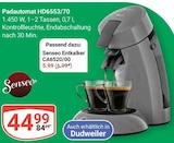 Padautomat HD6553/70 im Angebot bei GLOBUS in Saarbrücken Padautomat HD6553/70 Angebote von Senseo bei GLOBUS Saarbrücken für 5,99 €