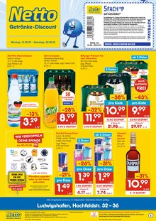 Getränke im Netto Marken-Discount Prospekt "DER ORT, AN DEM DU IMMER AUSGEZEICHNETE PREISE FINDEST." mit 2 Seiten (Mannheim)