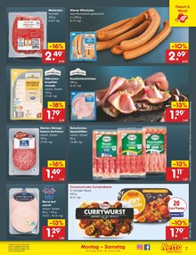 Wiener Würstchen im Netto Marken-Discount Prospekt "Aktuelle Angebote" mit 59 Seiten (Duisburg)