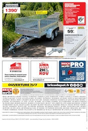 Promos Remorque dans le catalogue "PRIX DÉPÔT" de Brico Dépôt Remorque en promo dans le catalogue Brico Dépôt à la page 24