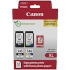 Canon PG-545XL/CL-546XL - noir, cyan, magenta, jaune - cartouche d'encre originale + kit papier - Canon en promo chez Bureau Vallée Montreuil à 49,99 €