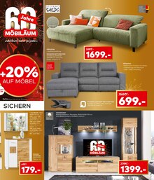 Ecksofa im porta Möbel Prospekt "60 JAHRE MÖBILÄUM" mit 4 Seiten (Hannover)