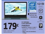 PC Portable E14223 MD62560 - MEDION - E.Leclerc à Bastia PC Portable E14223 MD62560 - MEDION en promo chez E.Leclerc Bastia à 179,00 €