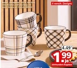 Becher "Karomuster" Angebote von New Bone China Porzellan bei Segmüller Moers für 1,99 €