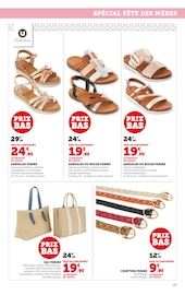 Chaussures Angebote im Prospekt "LES PRIX BAS Spécial fête des mères" von Hyper U Chaussures Angebote im Prospekt "LES PRIX BAS Spécial fête des mères" von Hyper U auf Seite 17