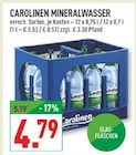 Mineralwasser im Angebot bei Marktkauf in Herford Mineralwasser Angebote von Carolinen bei Marktkauf Herford für 4,79 €