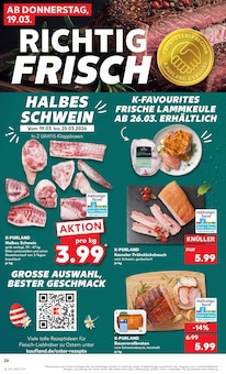 Rollbraten im Kaufland Prospekt "Aktuelle Angebote" mit 56 Seiten (Augsburg)