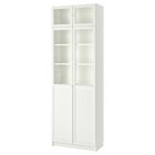 Bücherregal+Aufs/Paneel-/Vitrtüren weiß/Glas Angebote von BILLY / OXBERG bei IKEA Freiburg für 214,99 €