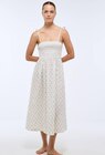 Chemise de nuit à bretelles imprimée en coton en promo chez Monoprix Margaret Chemise de nuit à bretelles imprimée en coton dans le catalogue Monoprix Margaret