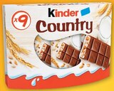 Barres chocolatées Country - KINDER COUNTRY en promo chez Hyper U Rouen à 1,29 €