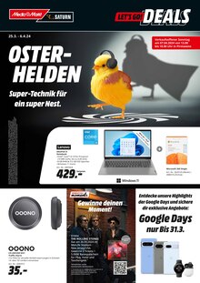 Laptop im MediaMarkt Saturn Prospekt "LET'S GO DEALS - OSTERHELDEN" mit 12 Seiten (Leipzig)
