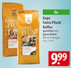 Aktuelle Kaffeebohnen Angebote bei famila Nordost in Kiel Aktuelles Gepa Faires Pfund Kaffee Angebot bei famila Nordost in Kiel ab 9,99 €