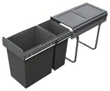 Poubelle coulissante grise pour armoire de cuisine en promo chez Screwfix Reims à 51,99 €
