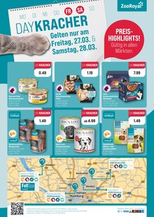 Felix Katzenfutter im aktuellen ZooRoyal Prospekt (Hamburg) Felix Katzenfutter im ZooRoyal Prospekt "TIERISCHE FRÜHLINGSANGEBOTE" mit 8 Seiten (Hamburg)