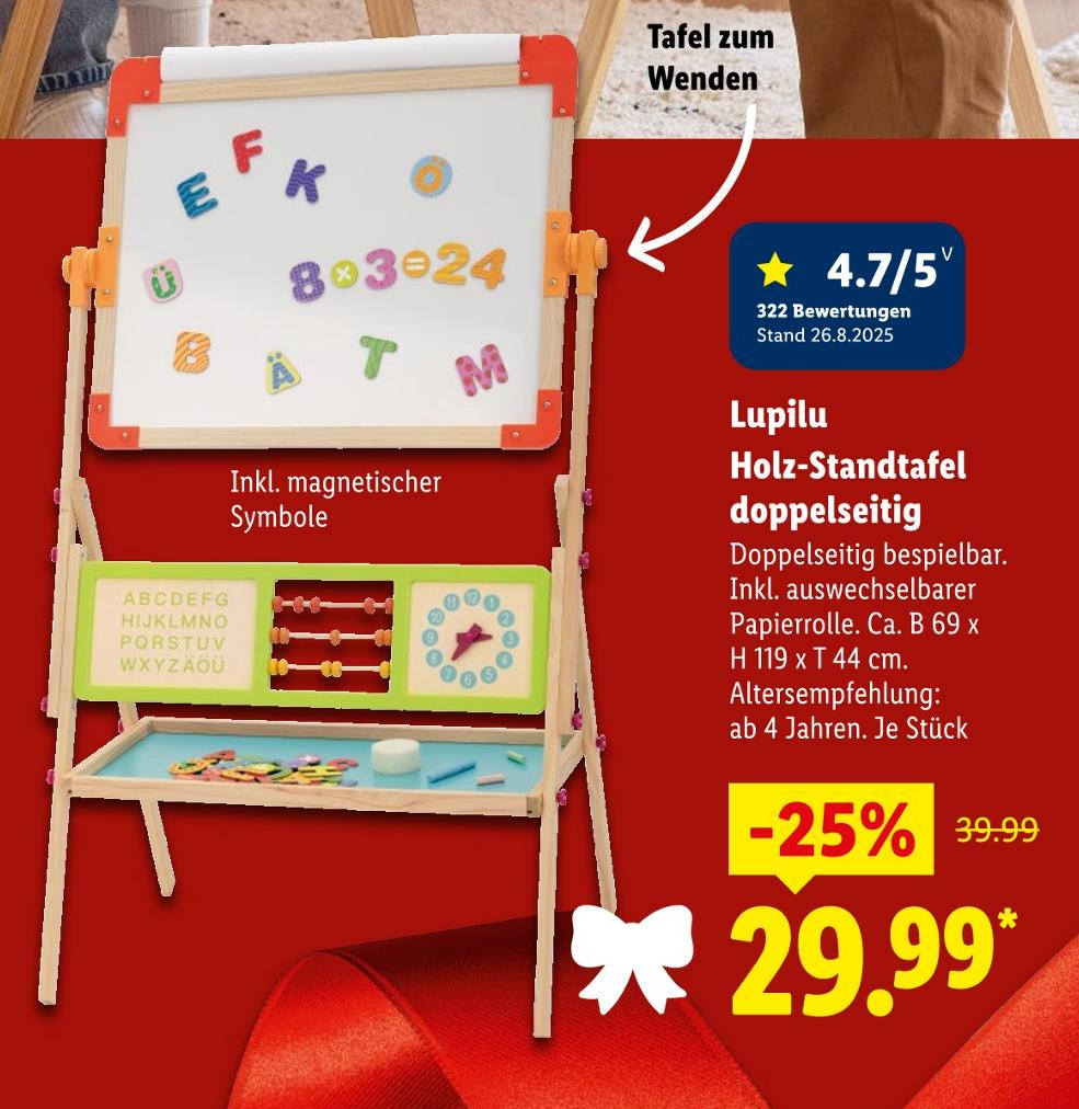 Holz-Standtafel doppelseitig