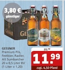 Premium Pils im Angebot bei Getränke Quelle WVG in Dessau-Roßlau Premium Pils Angebote von Gessner bei Getränke Quelle WVG Dessau-Roßlau für 11,99 €