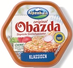 Obazda klassisch oder Camembert Creme von Alpenhain für 1,49 € bei Netto mit dem Scottie im Angebot Obazda klassisch oder Camembert Creme von Alpenhain im aktuellen Netto mit dem Scottie Prospekt