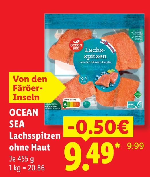 Lachsspitzen ohne Haut