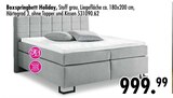 Boxspringbett Holiday für 999,99 € bei SB Möbel Boss im Angebot Boxspringbett Holiday im aktuellen SB Möbel Boss Prospekt