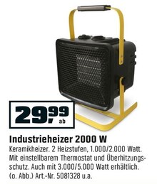 Industrieheizer 2000 W bei OBI in Stuttgart Industrieheizer 2000 W im Angebot bei OBI Stuttgart für 29,99 €