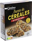 Promo Barres de céréales chocolat noir à 1,10 € dans le catalogue Casino Supermarchés à Benquet