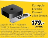 TV 4K Wi-Fi + Ethernet 128GB (3. Generation) Schwarz Angebote von Apple bei MEDIMAX Erkrath für 179,00 €