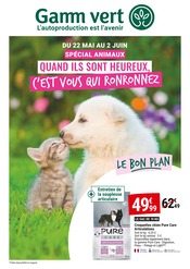 Catalogue Jardineries & Animaleries Gamm vert en cours à Moussy-le-Neuf et alentours, "Special Animaux", 8 pages, 22/05/2024 - 02/06/2024