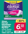 Discreet Inkontinenzeinlagen im Big Pack von Always im aktuellen Netto mit dem Scottie Prospekt für 6,99 €