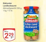 Landbockwurst von Böklunder im aktuellen GLOBUS Prospekt