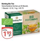 Bio Pfefferminze Angebote von Bünting Tee bei GLOBUS Halle für 1,99 €