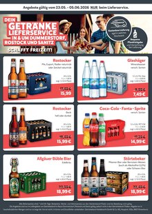 Coca Cola im Durst.de Prospekt "Du bestellst. Durst liefert." mit 2 Seiten (Rostock)