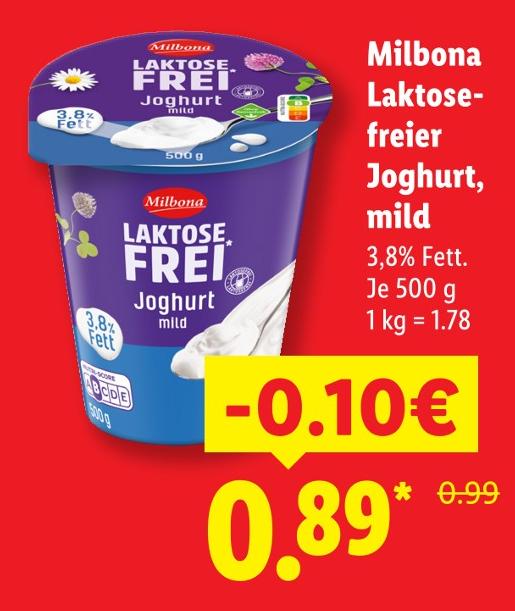 Laktosefreier Joghurt, mild
