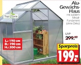 Alu-Gewächshaus bei Wreesmann im Prospekt "" für 199,00 €