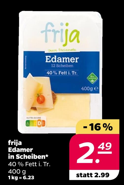 Edamer in Scheiben