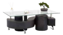 TABLE BASSE + 2 POUFS ALPHA 2 - But à Tours TABLE BASSE + 2 POUFS ALPHA 2 en promo chez But Tours à 127,99 €