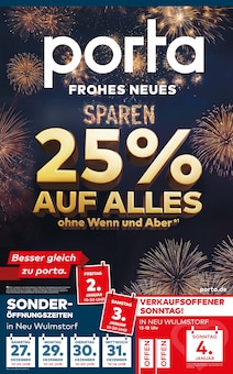 porta Möbel Prospekt "FROHES NEUES SPAREN!" mit  Seiten (Neu Wulmstorf)