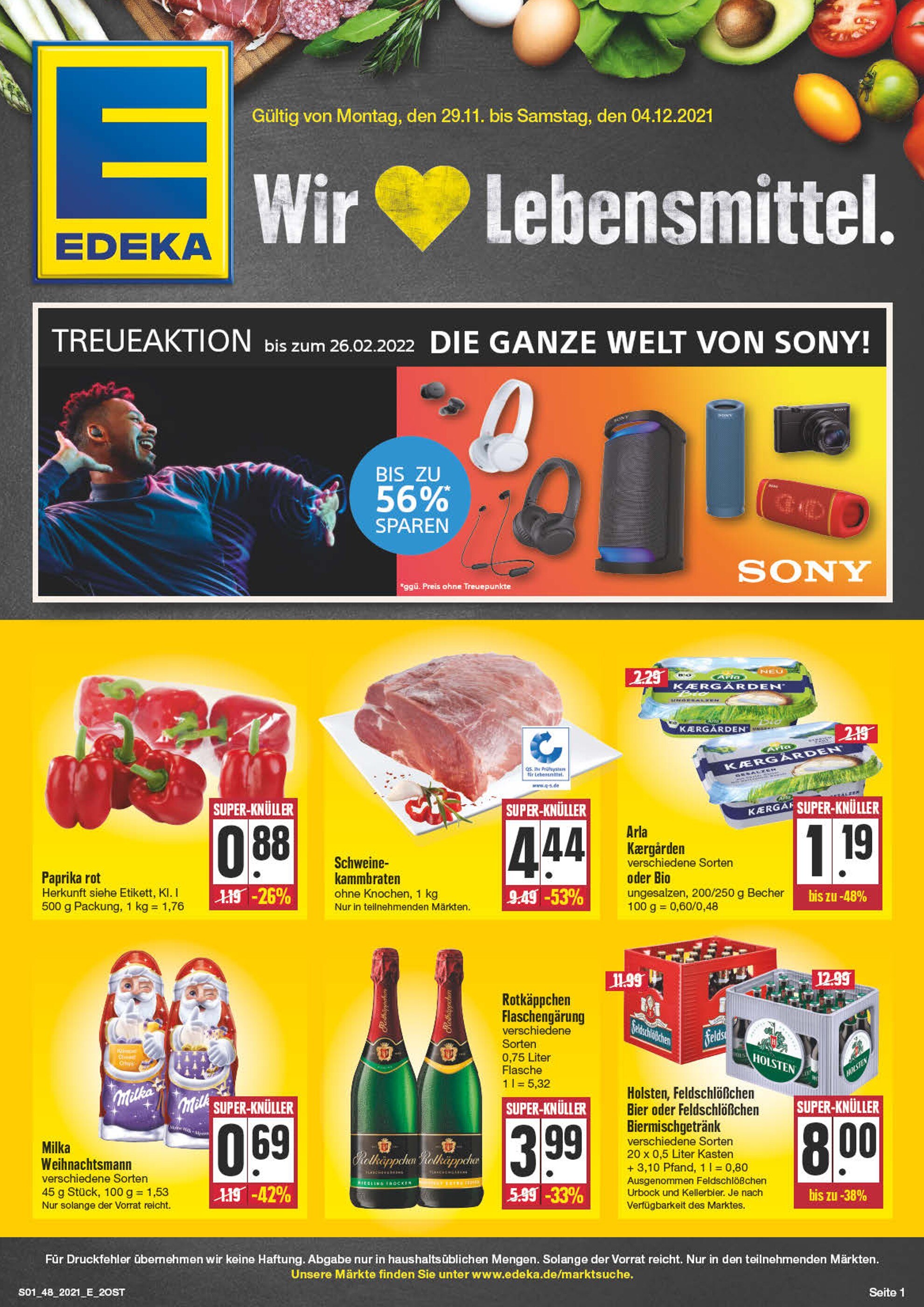 EDEKA Prospekt für Limbach-Oberfrohna mit 28 Seiten EDEKA Prospekt für Limbach-Oberfrohna: "Aktuelle Angebote", 28 Seiten, 29.11.2021 - 04.12.2021