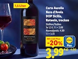 Nero d’Avola DOP Sicilia, Rotwein, trocken im Angebot bei Lidl in Rodgau Nero d’Avola DOP Sicilia, Rotwein, trocken Angebote von Corte Aurelio bei Lidl Rodgau für 3,99 €