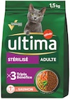 Croquettes chat stérilisé adulte saumon - ULTIMA à 3,92 € dans le catalogue Intermarché Hyper