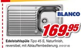 Aktuelles Edelstahlspüle Tipo 45 S Angebot bei Möbel AS in Karlsruhe ab 169,95 €