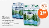 Mineralwasser im Angebot bei tegut in Gotha Mineralwasser Angebote von Thüringer Waldquell bei tegut Gotha für 3,99 €