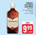 Finest Blended Scotch Whisky Angebote von Ballantine's bei E center Nürnberg für 9,99 €