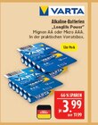 Alkaline-Batterien Longlife Power Mignon AA Angebote von Varta bei Marktkauf Erlangen für 3,99 €